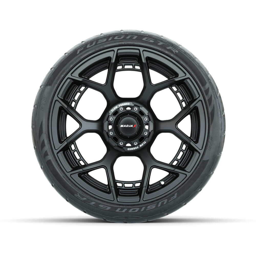 Set of (4) 15" MadJax Flow Form Evolution Matte Black Wheels with GTW Fusion GTR Street Tires