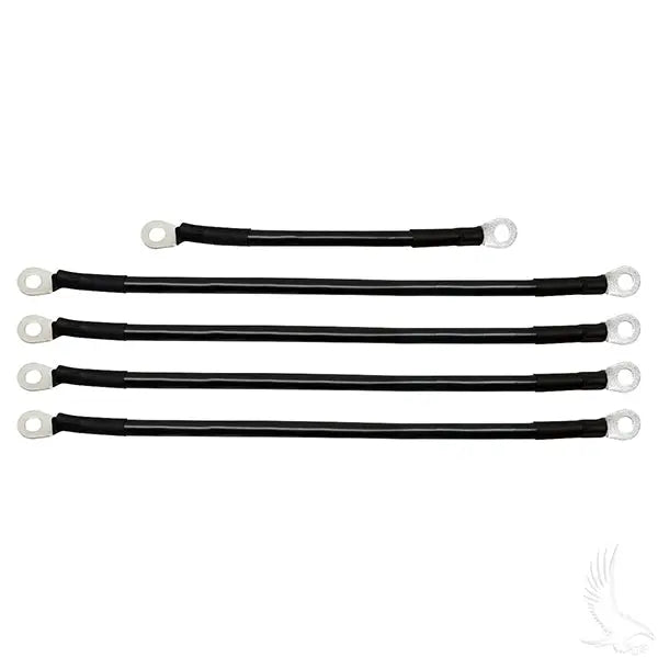 Battery Cable SET, Includes (1) 7" (4) 14" 4 gauge, E-Z-Go TXT 48V Redhawk