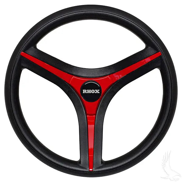 Brenta ST Steering Wheel, Red Insert, Club Car Tempo, Onward, Precedent Hub Redhawk