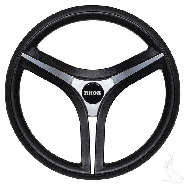 Brenta ST Steering Wheel, Silver Insert, Club Car Tempo, Onward, Precedent Hub Redhawk