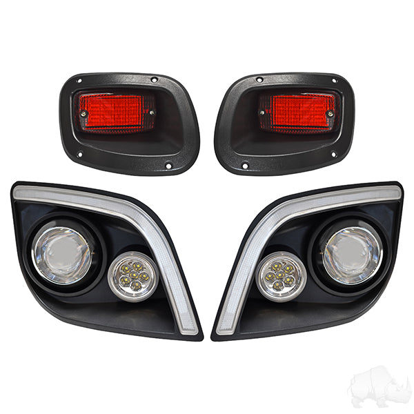 Kit de luces LED BYO con luz LED RGBW para correr, EZ-Go Express (básico, montaje en pedal) PN# LGT-402LT1B1