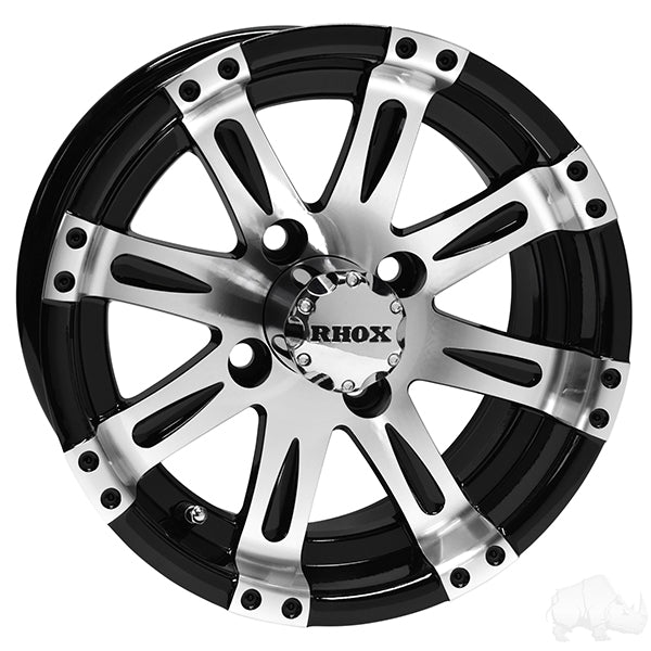 RHOX Vegas, mecanizado en negro con tapa central, 12 x 6, centrado, PN n.° TIR-RX171