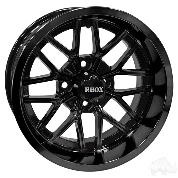 RHOX RX281, negro brillante, 14 x 7 ET-25, n.º de pieza TIR-RX281-B