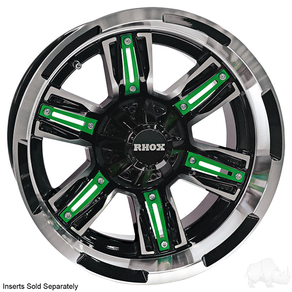 RHOX RX285, negro brillante mecanizado, 14 x 7 ET-25 PN# TIR-RX285