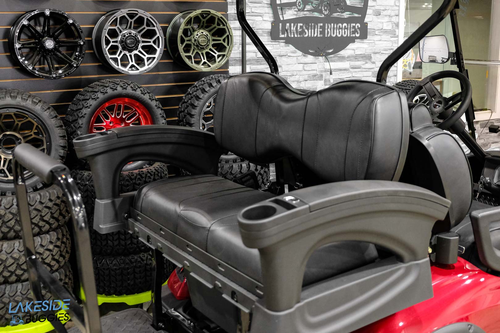 2024 Kodiak Apex Burgundy  4 Passenger Lifted Golf Cart PN# 7V3KSB1D0PG000766 -  Kodiak EV at LakesideBuggies.com