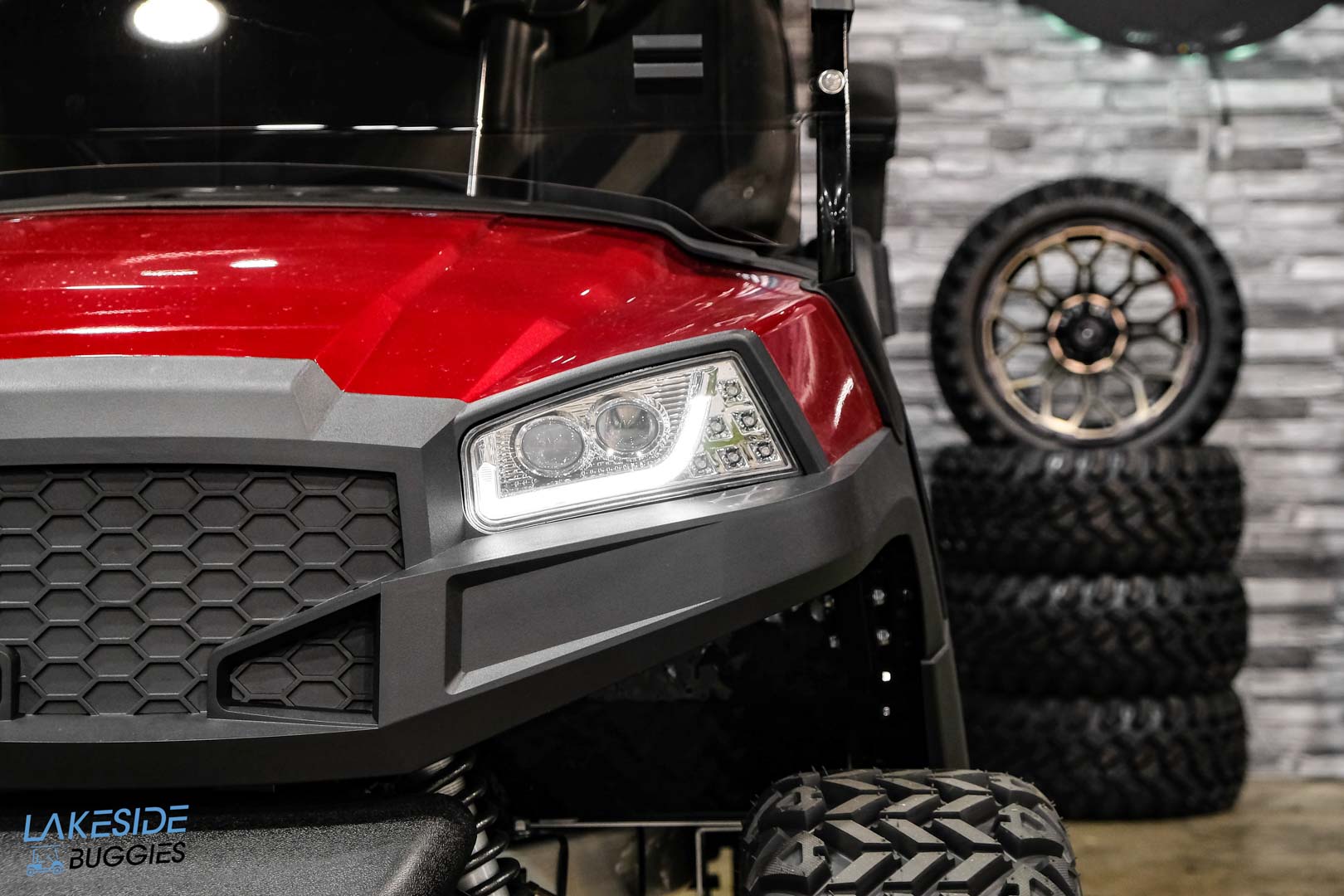 2024 Kodiak Apex Burgundy  4 Passenger Lifted Golf Cart PN# 7V3KSB1D0PG000766 -  Kodiak EV at LakesideBuggies.com