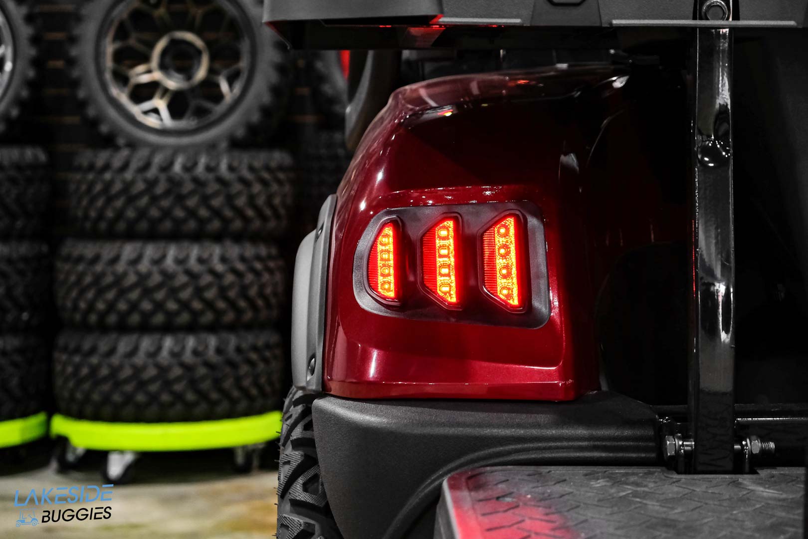 2024 Kodiak Apex Burgundy  4 Passenger Lifted Golf Cart PN# 7V3KSB1D0PG000766 -  Kodiak EV at LakesideBuggies.com