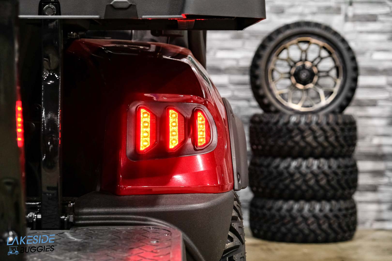 2024 Kodiak Apex Burgundy  4 Passenger Lifted Golf Cart PN# 7V3KSB1D0PG000766 -  Kodiak EV at LakesideBuggies.com