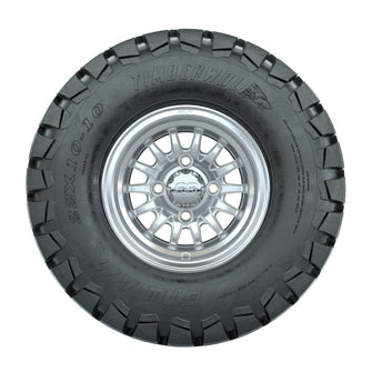 10" GTW Medusa Silver and Machined Wheels with 22" Timberwolf Mud Tires - Set of 4 GTW Parts and Accessories