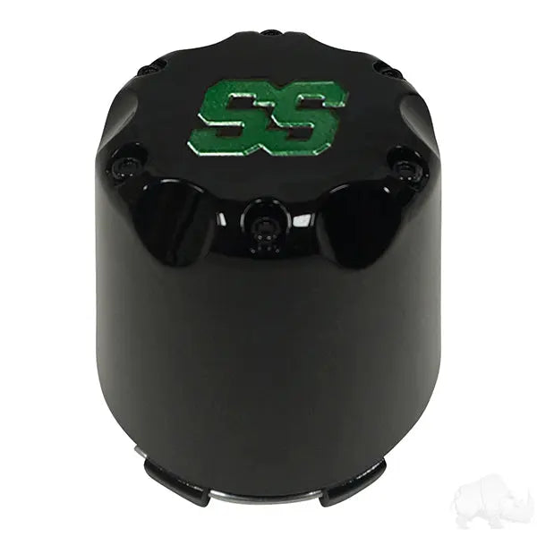 Center Cap, Black with Green SS PN# TIR-SS002-BG Redhawk