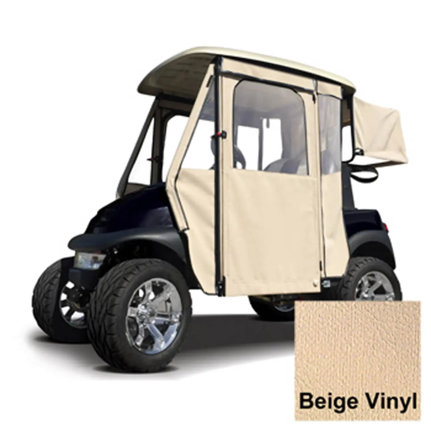 Door Max Vinyl Enclosure for E-Z-GO TXT – Beige PN# 65045 Red Dot