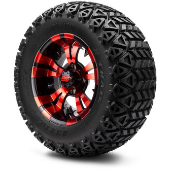 Lakeside Buggies MODZ 12" Vampire Red and Black Wheels & Off-Road Tires Combo- G1-5202-MBR OFF-ROAD OPTION Modz Tire & Wheel Combos