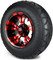 Lakeside Buggies MODZ 12" Vampire Red and Black Wheels & Street Tires Combo- G1-5202-MBR STREET OPTION Modz Tire & Wheel Combos