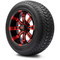Lakeside Buggies MODZ 12" Tempest Red and Black Wheels & Street Tires Combo- G1-5203-MBR STREET OPTION Modz Tire & Wheel Combos