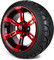 Lakeside Buggies MODZ 14" Ambush Red and Black Wheels & Street Tires Combo- G1-5400-MBR STREET OPTION Modz Tire & Wheel Combos