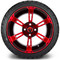 Lakeside Buggies MODZ 14" Ambush Red and Black Wheels & Street Tires Combo- G1-5400-MBR STREET OPTION Modz Tire & Wheel Combos