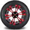 Lakeside Buggies MODZ 14" Vampire Red and Black Wheels & Street Tires Combo- G1-5402-MBR STREET OPTION Modz Tire & Wheel Combos