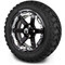 Lakeside Buggies MODZ 14" Gladiator Machine & Black Wheels and Off-Road Tires Combo- G1-5413-MB OFF-ROAD OPTION Modz Tire & Wheel Combos