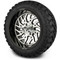Lakeside Buggies MODZ 14" Carnage Machined Black Wheels & Off-Road Tires Combo- G1-5421-MB OFF-ROAD OPTION Modz Tire & Wheel Combos