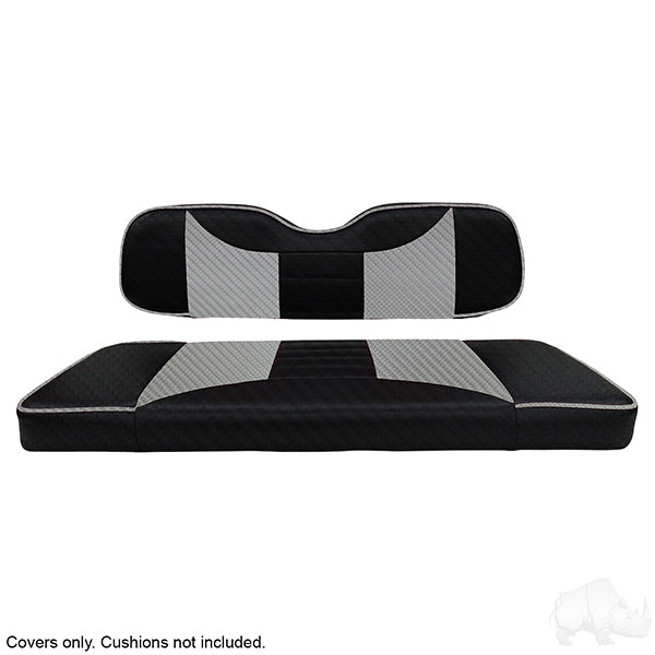 Lakeside Buggies RHOX SS Cover Set, Rally Black Carbon Fiber/Silver Carbon Fiber, Fits All Models Except TXT- SEAT-701BSCF-R-CV Rhox NEED TO SORT
