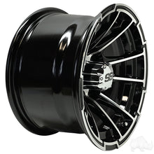 Lakeside Buggies RHOX RX393, Machined Gloss Black, 12x7 ET-25- TIR-RX393 Rhox Wheels