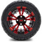 Lakeside Buggies MODZ 12" Vampire Red and Black Wheels & Street Tires Combo- G1-5202-MBR STREET OPTION Modz Tire & Wheel Combos