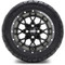 Lakeside Buggies MODZ 12" Vortex Matte Black Wheels & Street Tires Combo- G1-5216-MTB STREET OPTION Modz Tire & Wheel Combos