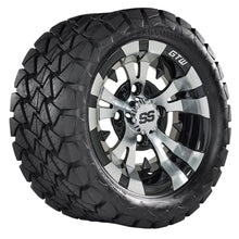 Lakeside Buggies 10" GTW Vampire Black and Machined Wheels with 22" Timberwolf Mud Tires - Set of 4- A19-337 GTW Tire & Wheel Combos
