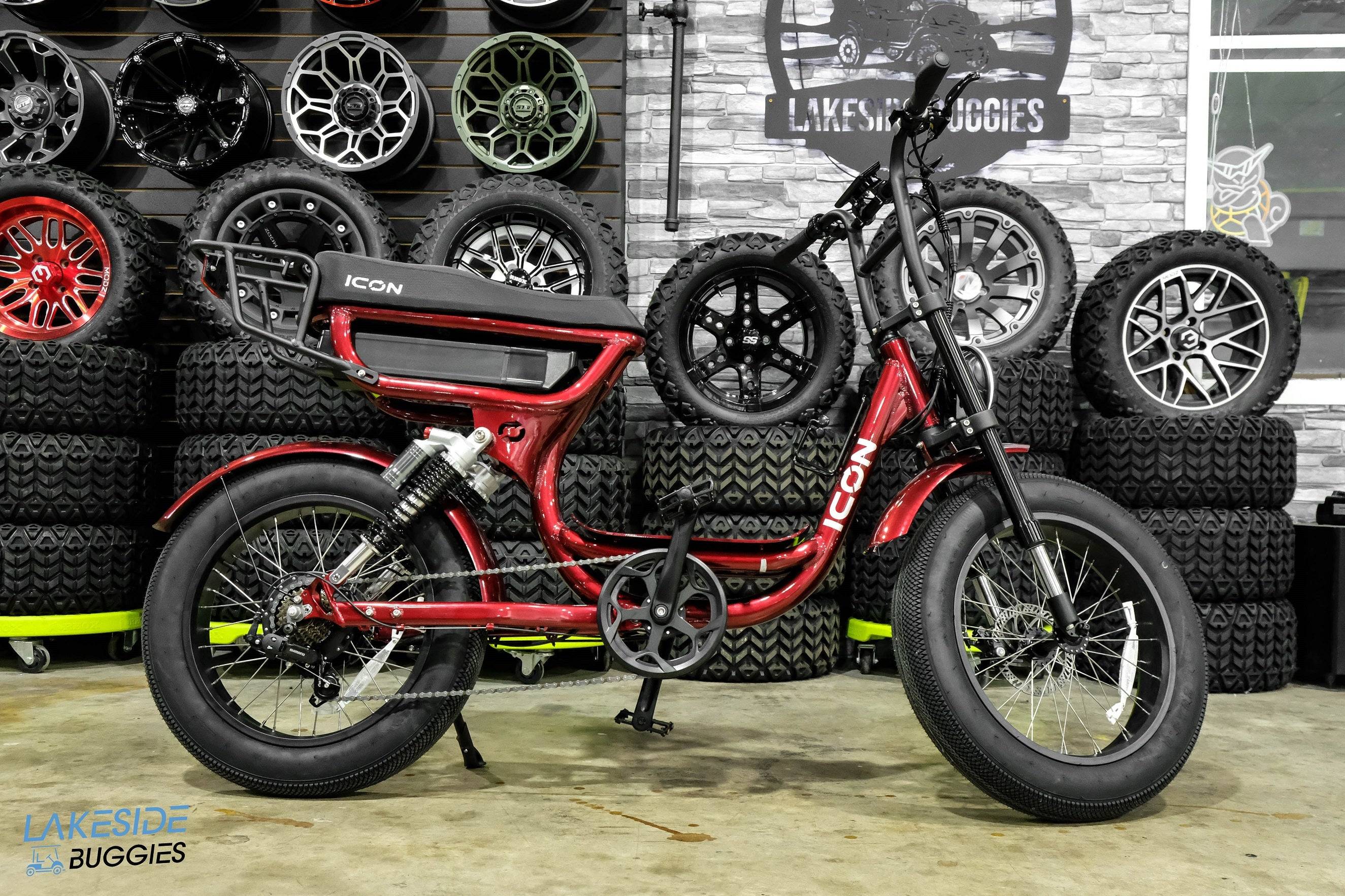 2023 Icon EV Electric Bicycle Sangria Red PN# 165322320000619 -  ICON at LakesideBuggies.com