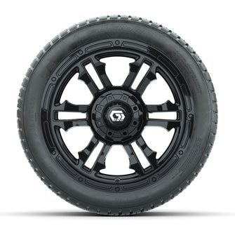 GTW Shogun Gloss Black 14 in Wheels with 205/30-14 Fusion Street Tires  Full Set