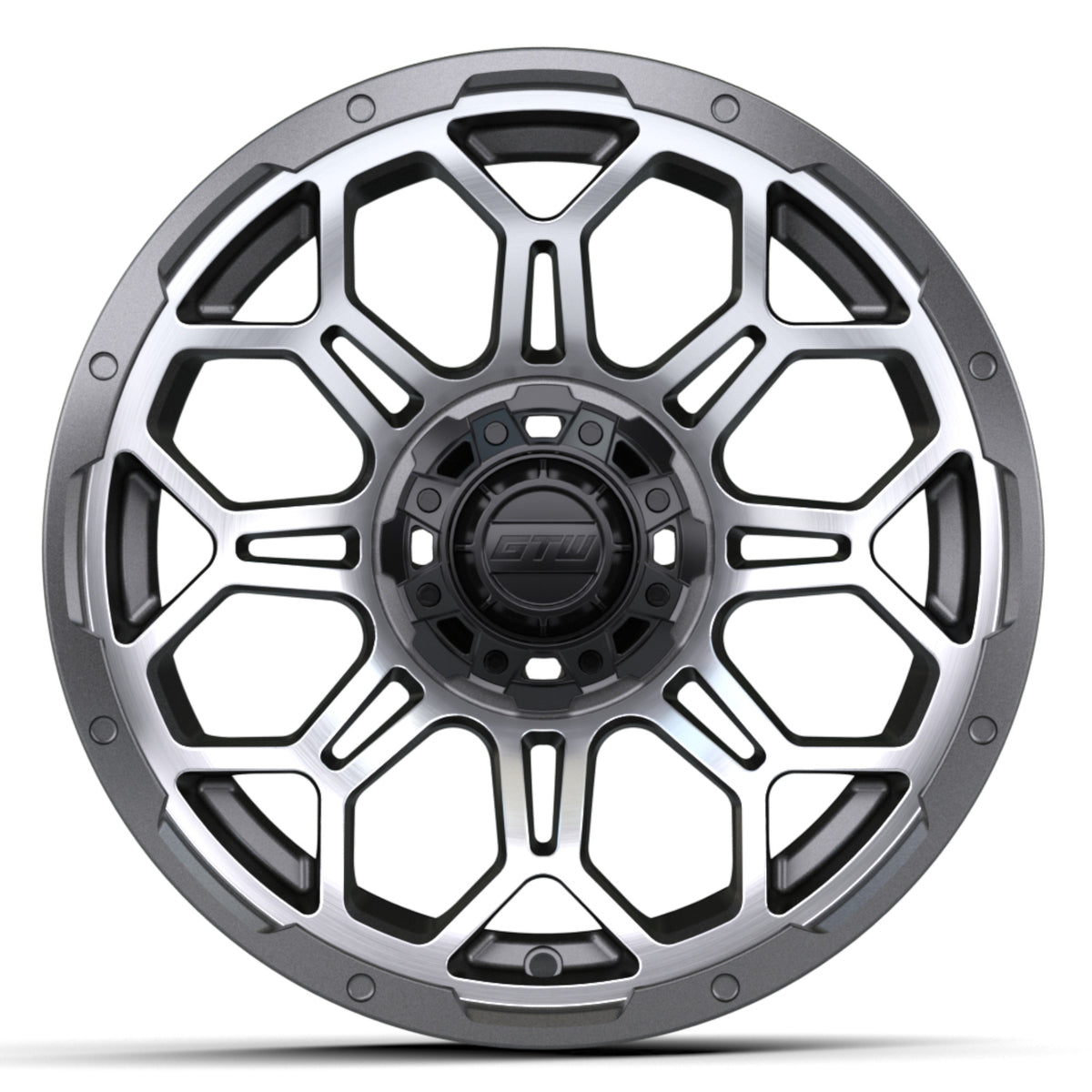 14" GTW Bravo Wheel (Matte Grey-Machined)