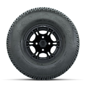 GTW Spyder Matte Black 10 in Wheels with 22x11-10 Excel Classic Street Tires  Full Set
