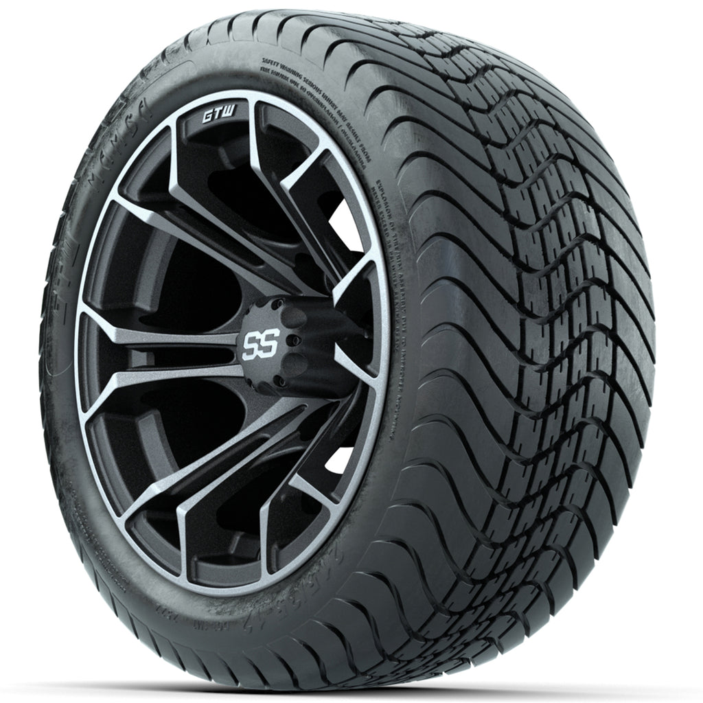 Set of (4) 12 in GTW Spyder Wheels with 215/35-12 GTW Mamba Street ...