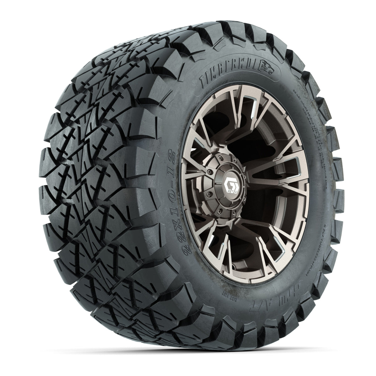 GTW Vandal Satin Bronze/Machined 12 in Wheels with 22x10-12 Timberwolf ...
