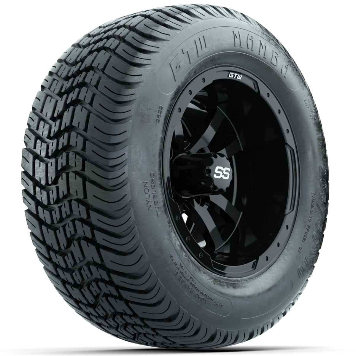 Set of (4) 10 in GTW Storm Trooper Wheels with 205/50-10 Mamba Street Tires