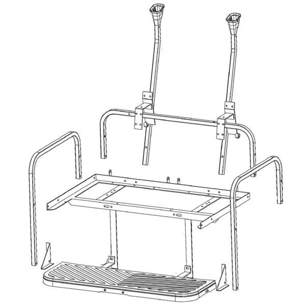 2004-Up Club Car Precedent-Onward-Tempo - GTW Mach3 Rear Seat Aluminum Frame