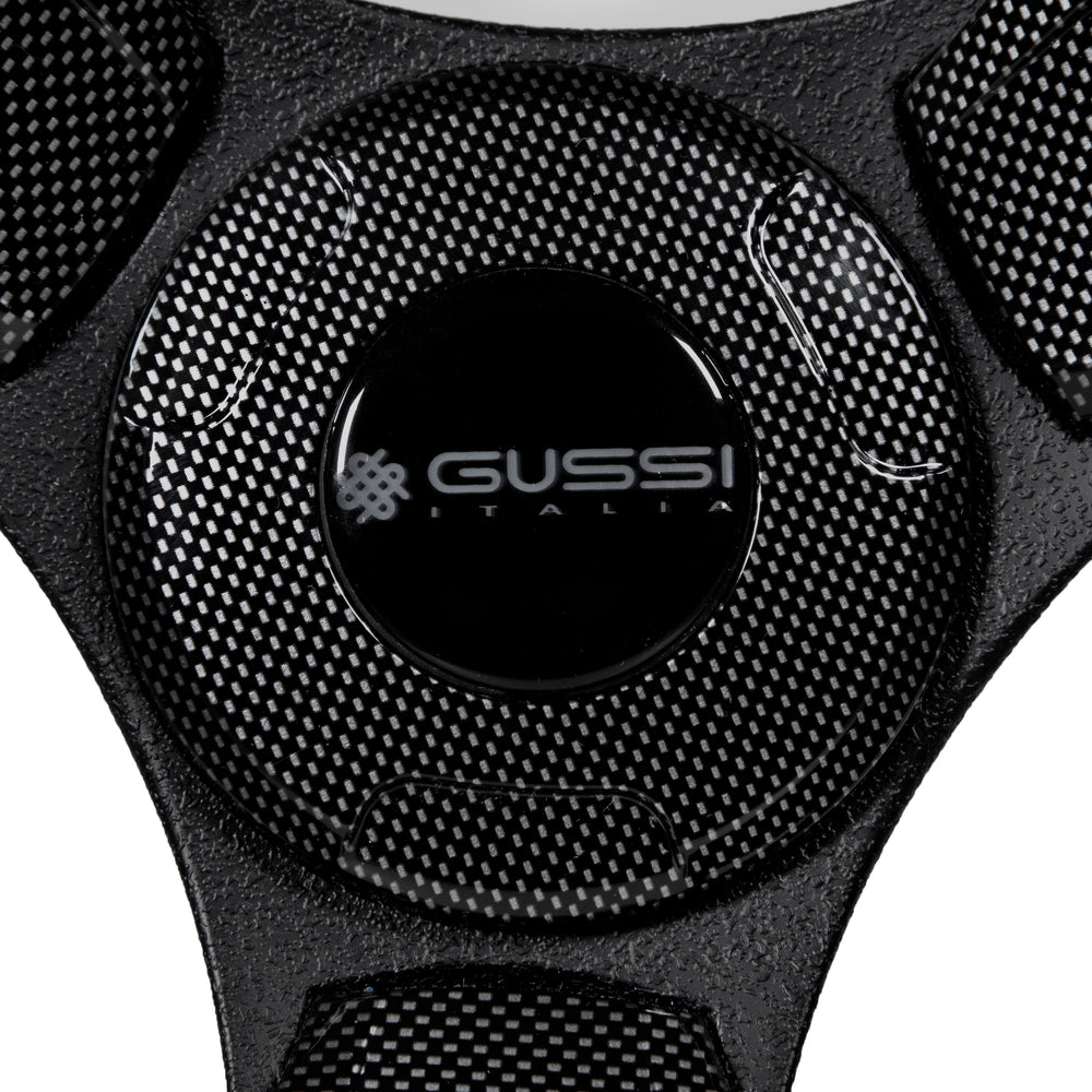 Gussi Italia Model 13 Black/Carbon Fiber Steering Wheel For E-Z-GO
