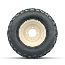 GTW Steel Yamaha Ivory Centered 8 in Wheels with 18x9.50-8 Rogue All Terrain Tires  Full Set