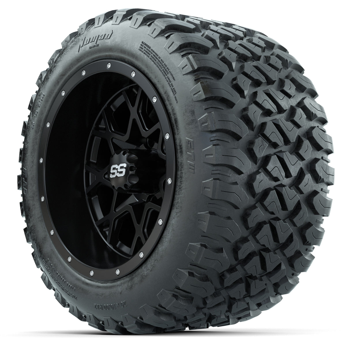 Set of (4) 12 in GTW Vortex Wheels with 20x10-R12 GTW Nomad All-Terrain Tires