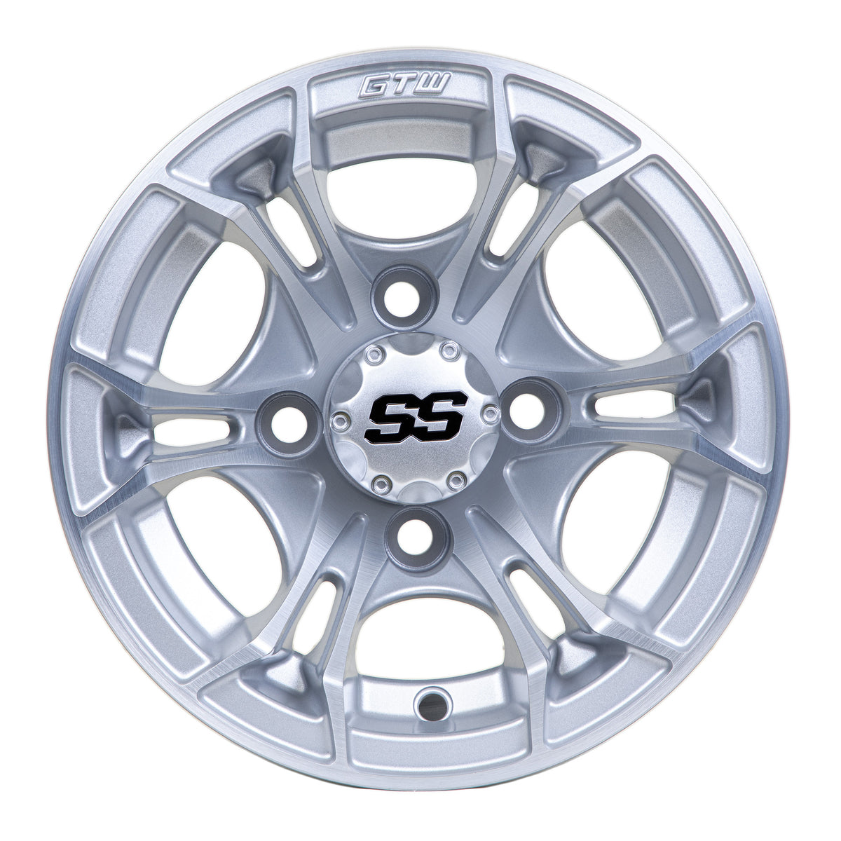 GTW Spyder Silver Brush 10 Inch Wheel