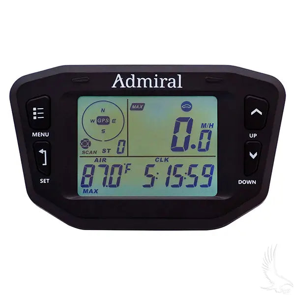Admiral Speedometer, Digital GPS, Multi-Function Redhawk 