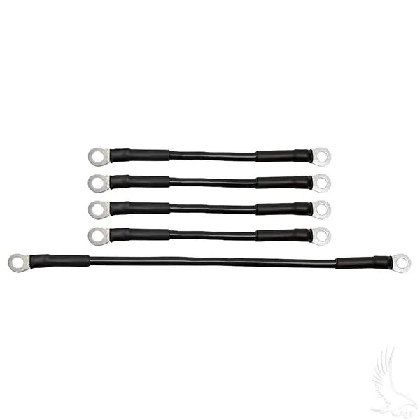 Battery Cable SET, Includes (1) 12" (4) 7" 6 gauge, E-Z-Go Med/TXT 94+ Redhawk 