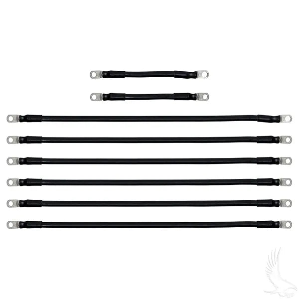 Battery Cable SET, Includes (1) 15" 3/8 (5) 15" 5/16 (1) 6" 3/8 (1) 6" 5/16 4 Gauge, PDS Redhawk 