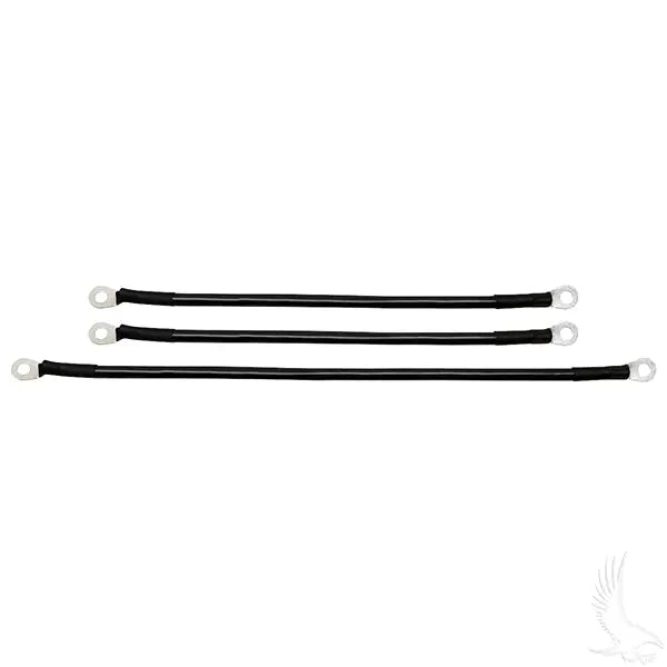 Battery Cable SET, Includes (1) 16" (2) 12" 4 gauge with 12V Batteries, Yamaha Drive Redhawk 