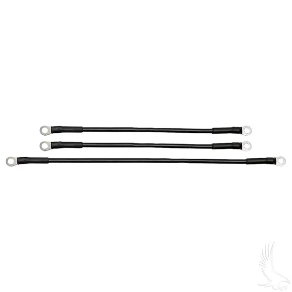 Battery Cable SET, Includes (1) 16" (2) 12" 6 gauge with 12V Batteries, Yamaha Drive Redhawk 