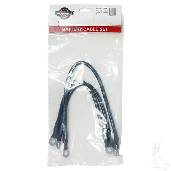 Battery Cable SET, Includes (1) 16" (2) 12" 6 gauge with 12V Batteries, Yamaha Drive Redhawk 