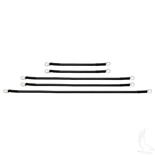 Battery Cable SET, Includes (1) 21" (2) 16" (2) 9" 4 gauge, E-Z-Go Marathon 94 & down Redhawk 