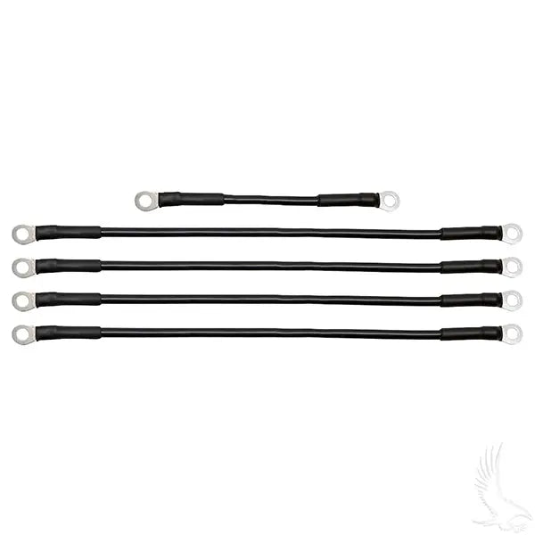 Battery Cable SET, Includes (1) 7" (4) 14" 6 gauge, E-Z-Go TXT 48V Redhawk 