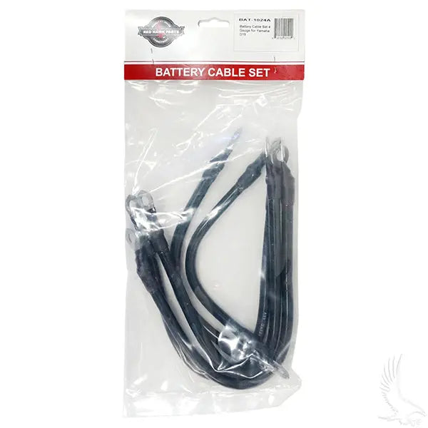 Battery Cable SET, Includes (2) 9" (3)14" 4 gauge, Yamaha G19 Redhawk 