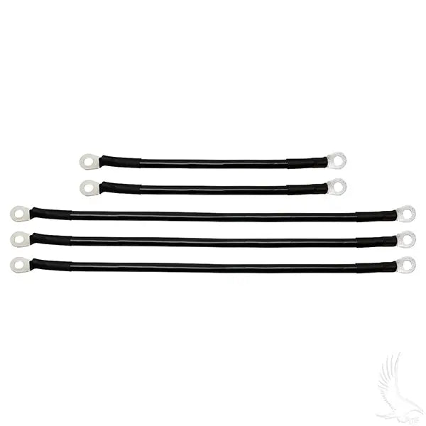 Battery Cable SET, Includes (2) 9" (3)14" 4 gauge, Yamaha G19 Redhawk 